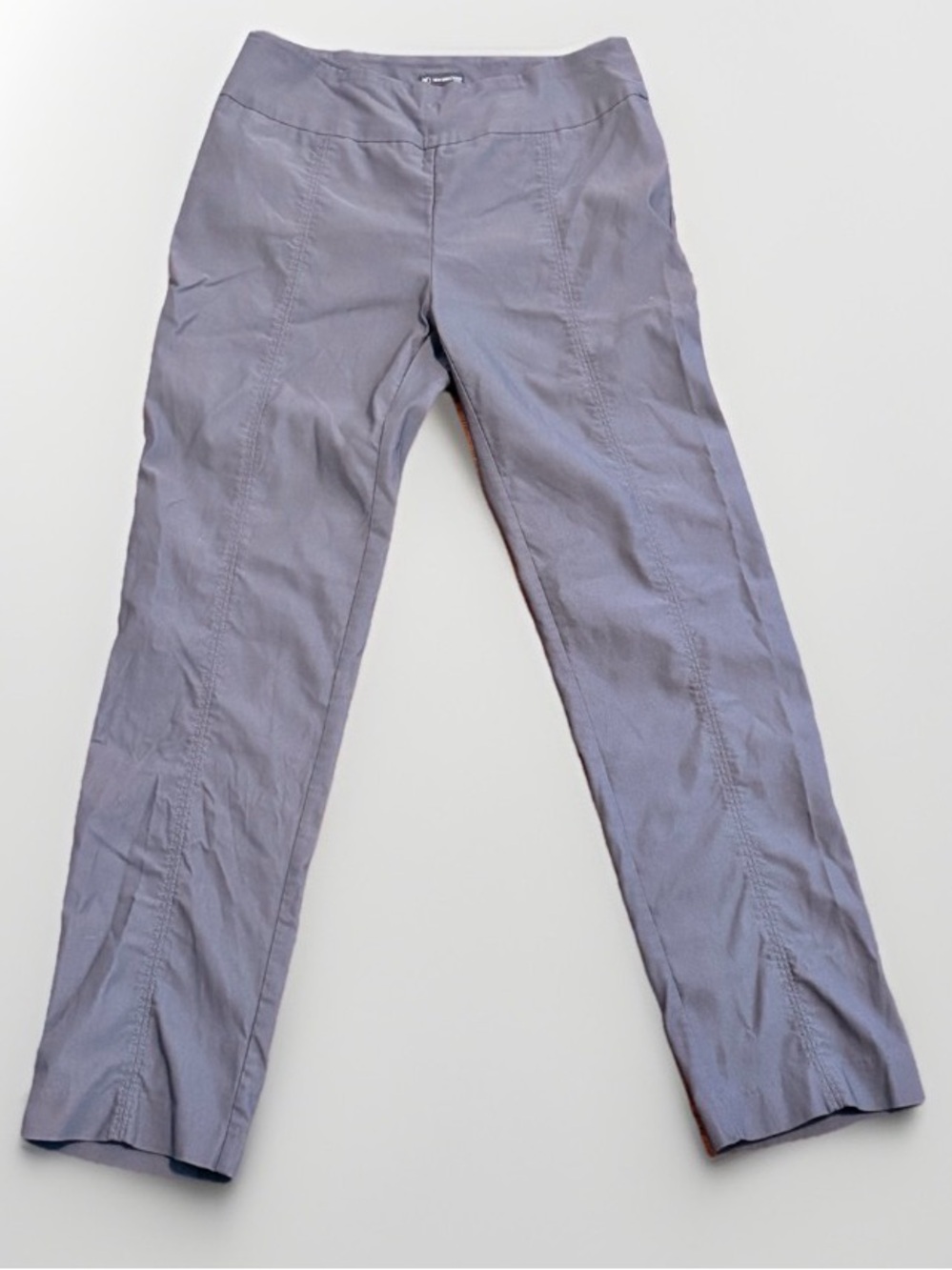 New Directions Petite Gray Straight Leg Career Pants Size 10P Minimalist